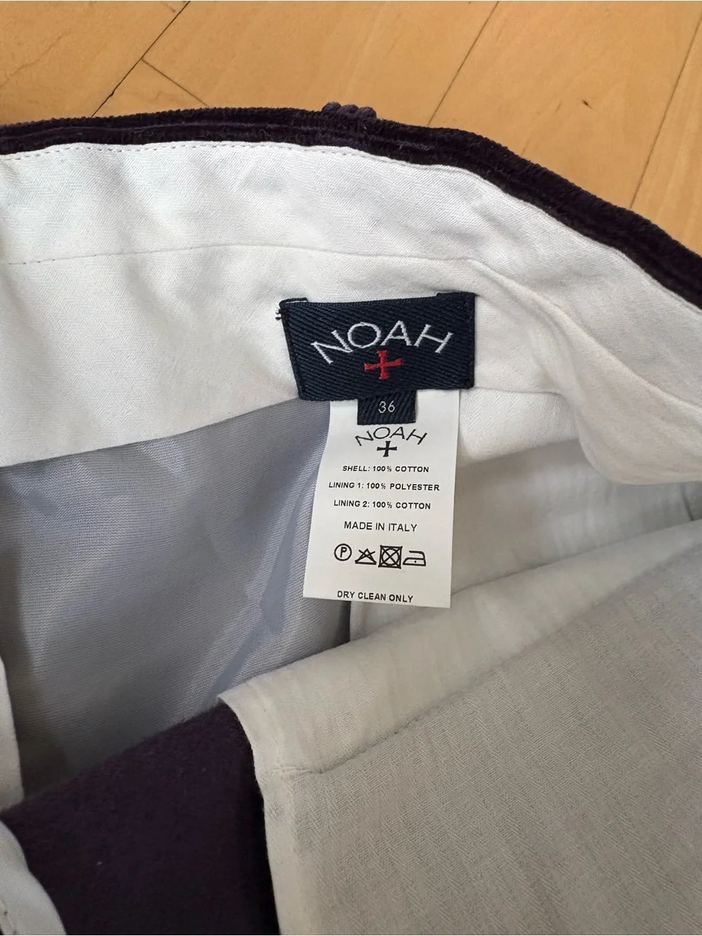Noah Purple Corduroy Trousers